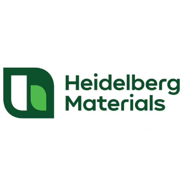 Heidelberg Materials logo green and white